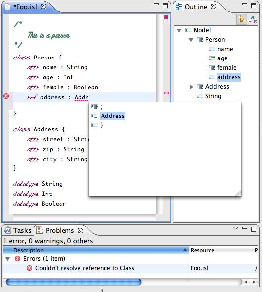 Xtext Features Provides Grammar language Generates / Provides Parsers Serializers Linker EMF Ecore Model EMF Resource Implementation Eclipse Text Editor