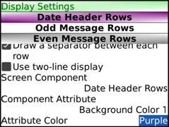 Display Settings 14 Display Settings allow you to configure the way the NotifySync message list screen looks.