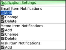 Meeting Invitation Notifications - If enabled, meeting invitations generate notifications. Calendar Item Notifications - If enabled, calendar adds, updates, or deletes generate notifications.