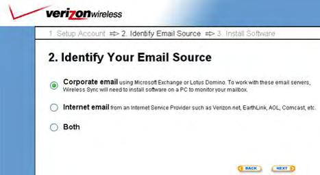 There are three options available on step 2, Identify Your Email Source page.