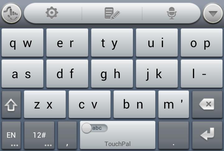 12-Key PhonePad Touch a key repeatedly until the desired letter or symbol appears. If word prediction is enabled ( ), just touch the keys once and choose the right word.