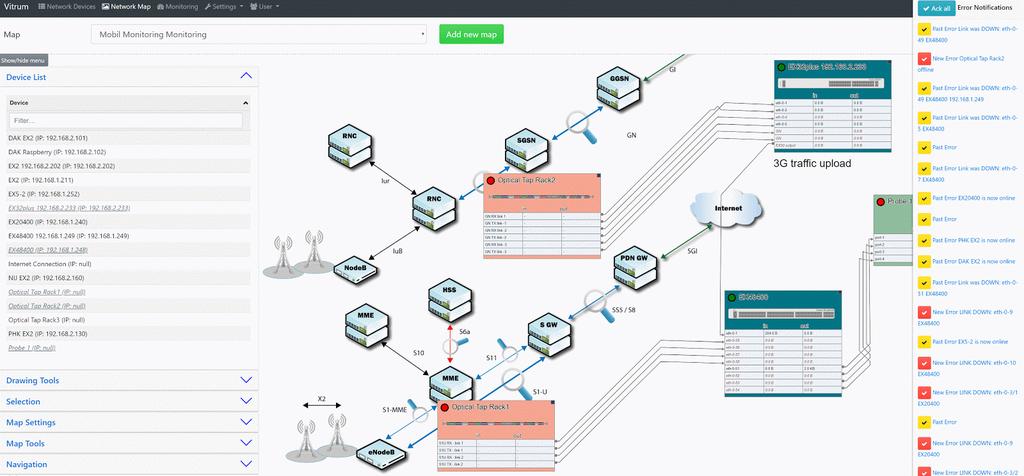 Introduction Cubro Vitrum is a server-based network management software. The visualisation of the software platform gives a better overview of the network and its traffic.