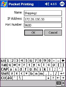 Updating Fields and Printing Labels Chapter 4-7 2 Click Add to display the TCP/IP port settings. Figure 4-5 TCP/IP Port Settings 3 In the Name box, type a name for the printer (e.g., Shipping Printer or Production Printer).