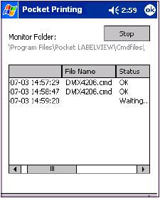 Using Command Files to Print Labels Automatically Chapter 5-9 Monitoring Command Files Once the command file settings have been configured, you can begin to monitor the command file folder for