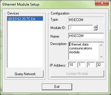hapter : Setup & Manage ommunication Links If the EOM module has been setup using NetEdit, the Link Wizard dialog will display the information as shown in the sections named Module List and ddress