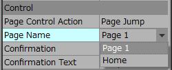 10. In the Properties area s Control, click the column at the right of Page Name. When you click the button, the pages that can be switched are shown as a list. 13.