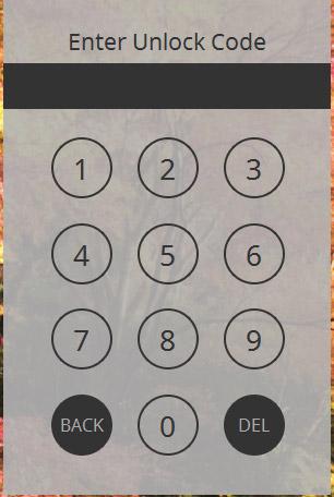 The screen indicates Enter Unlock Code, allowing you to unlock the screen.