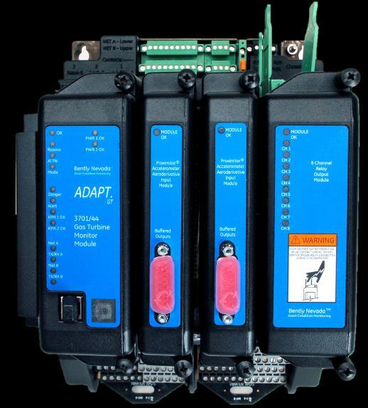 ) using several standard models: Adapt 3701/40 Machinery Dynamics Monitor (designed for compressors, gas turbines, gearboxes, etc.