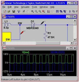 Waveform Viewer LTspice has an integrated waveform viewer 1. Plot the voltage on any wire by simply point and click Voltage probe cursor 2.