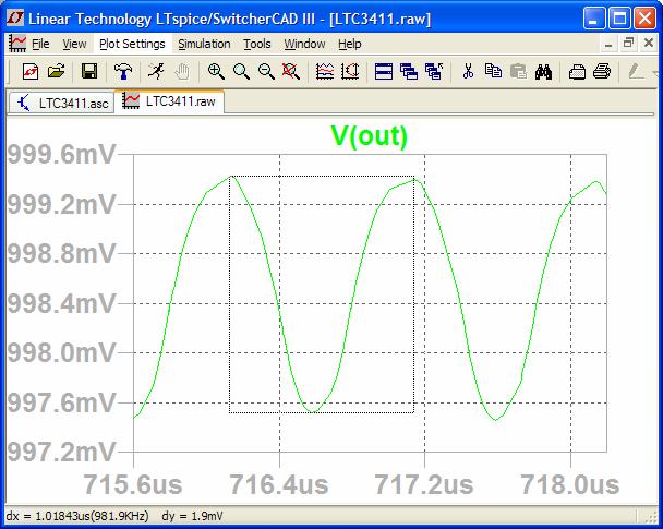 Measuring V, I and Time in the Waveform 1. Drag a box about the region you wish to measure Hold the left click down 2.