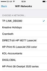 It will auto scan for available wireless networks and display all available ones in a list.