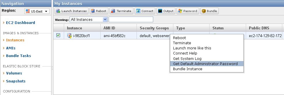 Step 4: Connecting to the Instance Linux/UNIX Instance To Connect from a windows client: an ssh client needs to be installed. See the Appendix 1 on installing, configuring and using PuTTY.