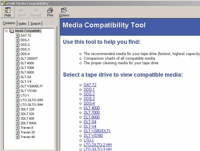 Chapter 8 Viewing Media Data Viewing Media Compatibility Select a device, then right-click in the Device Selection Panel and select Media Compatibility from the pop-up menu.