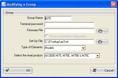 - A criteria of group membership: - By type (terminal model) - By FK code - By a range of serial numbers - By list of serial numbers - All terminals To create a group, click on the [Add a Group]