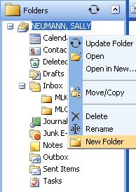 Creating Folders: Organizing Data You can create folders under the root folder or under pre-existing folders.