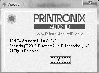About The About screen shows the copyright, utility version number, and Printronix Auto ID website link. See Figure 42. Character Sets Figure 42.