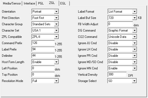 PGL Diagnostics This option is to available to select how to handle error conditions with PGL commands and forms when encountered: On (factory default). Full error checking reported.