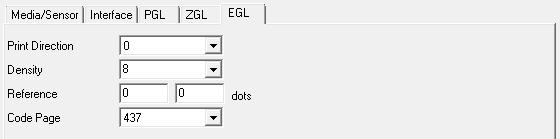 EGL Tab EGL Setup options are shown in Figure 22 along with their factory default settings. Descriptions of each menu and their factory defaults follow.