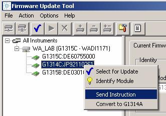Updates via LAN/RS-232 Firmware Update Tool 5 Instruction Window Instruction Window With LAN/RS-232 Firmware Update Tool 2.7 an instruction window has been added.