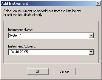 5 Updates via LAN/RS-232 Firmware Update Tool Setup of the LAN/RS-232 Firmware Update Tool 3 Select the button Add Instrument.