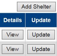 County Shelter Status The County Shelter Status board allows a county to add a new shelter and edit shelters already entered.