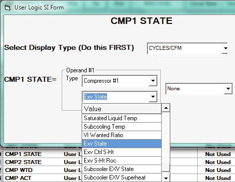 For example, you might want to capture and graph information on the Unit States, Compressor States, EXV States, Number of compressors Wanted on and Actual on, Suction and Discharge Superheat,