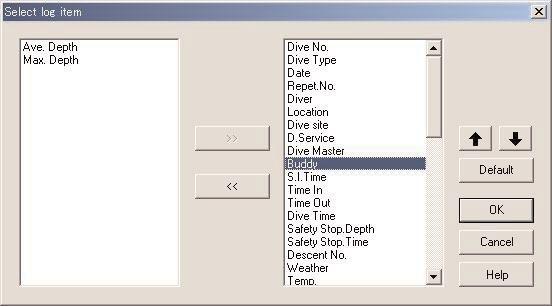 7. Diving List Switch the display to Diving List Display Mode if the Main Window is in the Album Display Mode. 7.1.