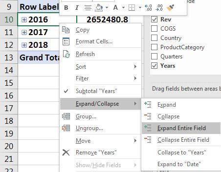 Drag Rev Field to Values area of PivotTable Fields Task Pane. iii. Drag Date Field to Rows area of PivotTable Fields Task Pane.