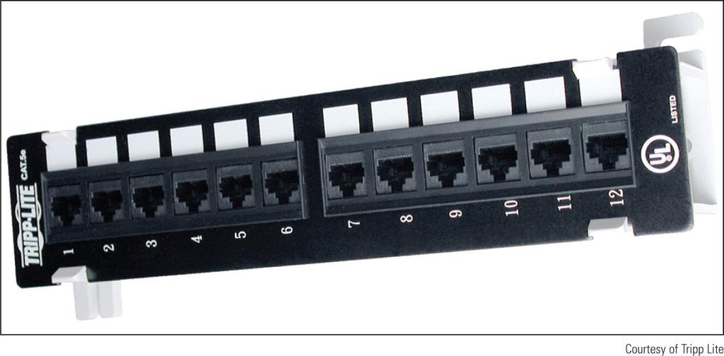 Figure 16-43 A patch panel provides Ethernet