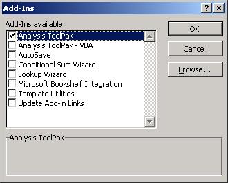B DATA ANALYSIS The analysis ToolPak that is available in Excel is a useful Add-in to activate. As an Add-in you must specifically activate for it to be available.