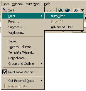 A.2 AutoFilter The AutoFilter is not as well know to most Excel users but is a useful function for quickly viewing your data. Why use a filter?