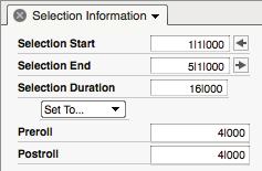Using the Selection Information window Set the start and end times, and then select the tracks you want to edit within the those times.