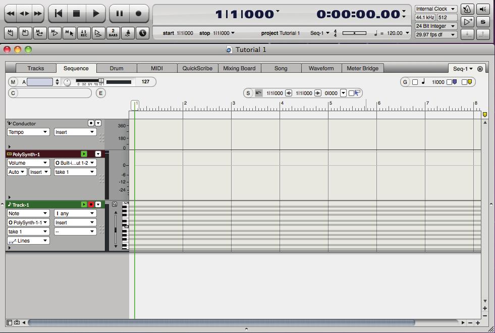 CHAPTER 11 Tutorial 1: Recording MIDI OVERVIEW This chapter is a brief introduction to recording MIDI.