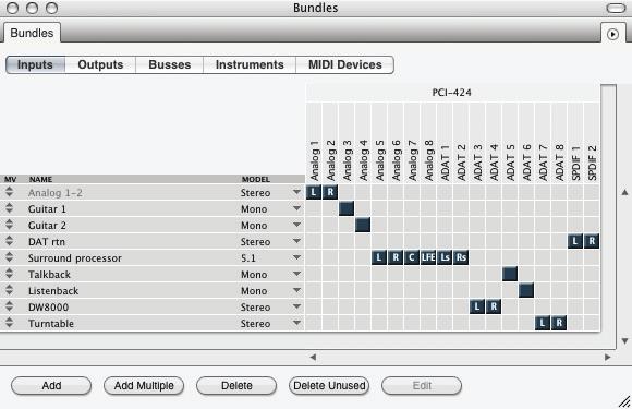 For more information, see chapter 13, Bundles (page 119) in the DP User Guide. Bundle model View and change the bundle model, from mono all the way up to 10.2 surround.