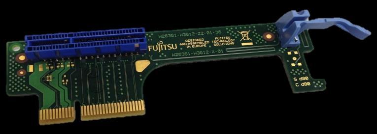 Fujitsu Risercard for mini-itx Mainboards PCI & PCIe Risercards for using PCIe extension cards on