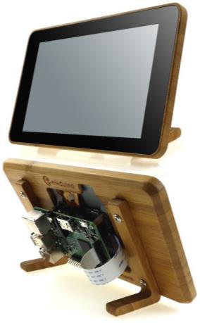 2.6 Display Case (Optional) I will use a bamboo case from Eleduino for the Raspberry Pi 7 Touchscreen Display for aesthetic purposes only; it is not required. 2.