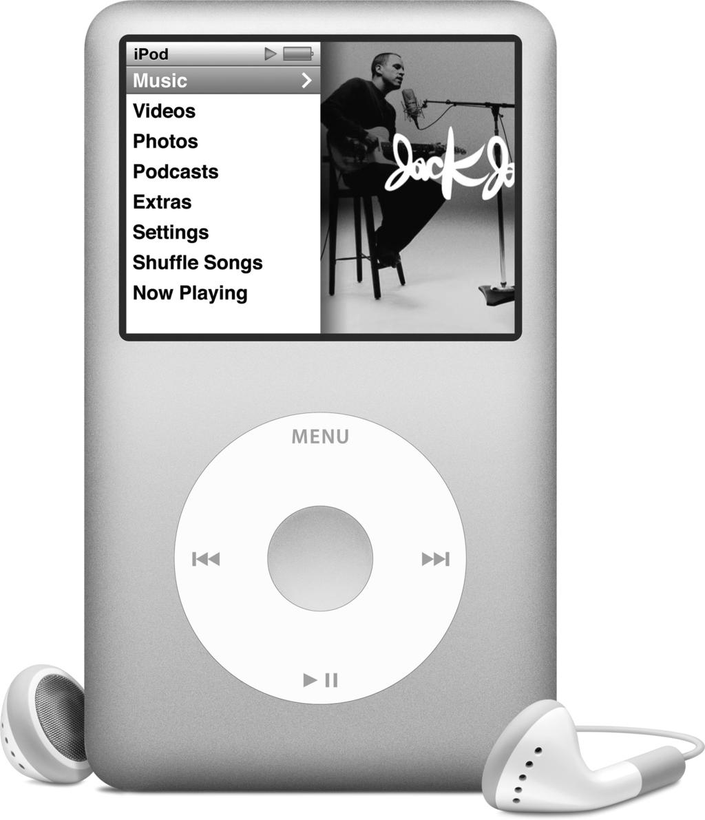 Chapter 3 Enjoy Music and Video on the ipod or iphone 67 The title bar at the top of the display shows the title of the current screen for example, ipod for the main menu (the top-level menu), Now