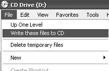 Find the files you want to copy Drop files into the CD s window The files and folders you drop into this window are copied there, but they haven t yet been burned to the disc.