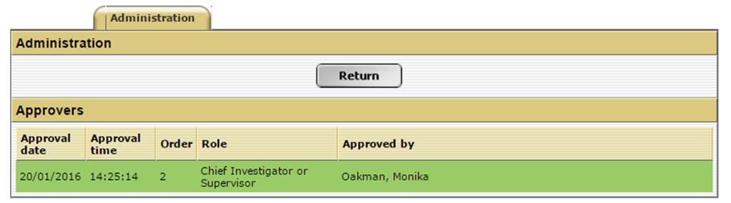 If they are highlighted in green, this indicates that they have signed off, red will indicate that they have
