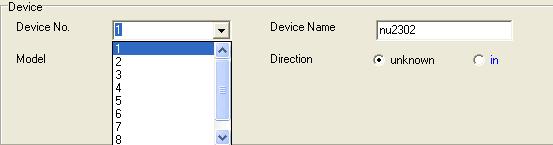 To add a new device, press add. Each device has a device number which identifies the device.