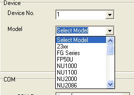 The model will affect the communication between computer and the device. So, please check the device model before input this item.