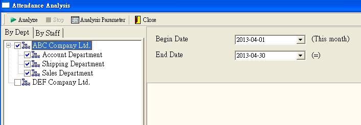Specify the Begin Date