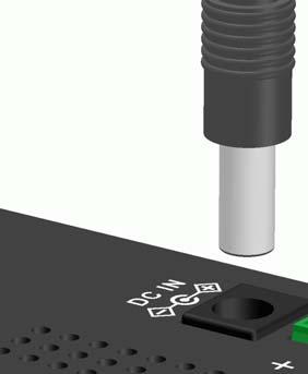 Using DC Power Jack When an external power system is not available, the switch provides a DC jack to receive power from typical AC-DC power adapter alternatively. Interfaces: DC Jack ( -D 6.