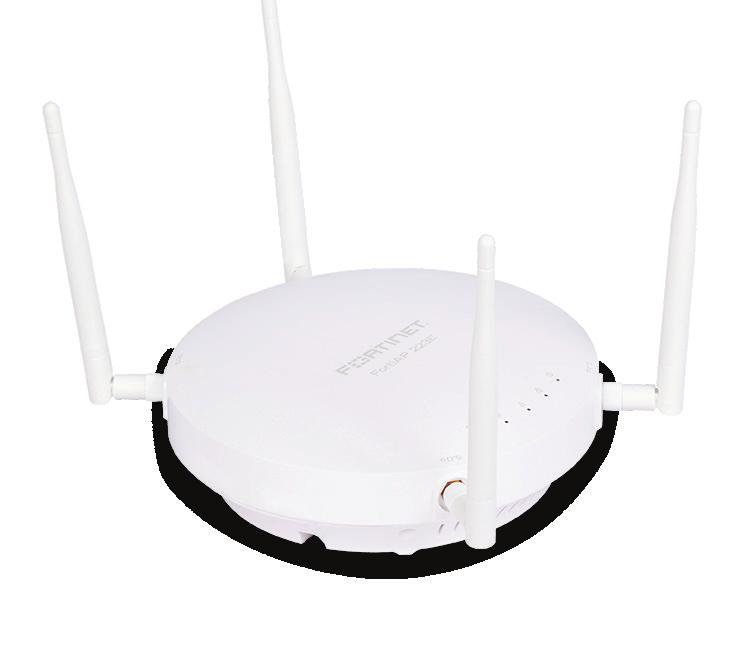 4 and 5 GHz 4 Internal/External Antennas 2x2 MU-MIMO Up to 400 + 867 Mbps SPECIFICATIONS FORTIAP 221E FORTIAP 223E Hardware Hardware Type Indoor Indoor Number of Radios 2 2 Number of Antennas 4