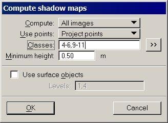 Shadow Map Creation Removed from automatic tie point and color point searches Dedicated Utility / Compute