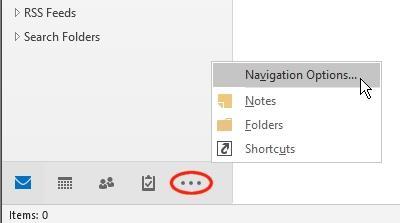 If so, you can remove these options from the list at the bottom left of the Outlook main