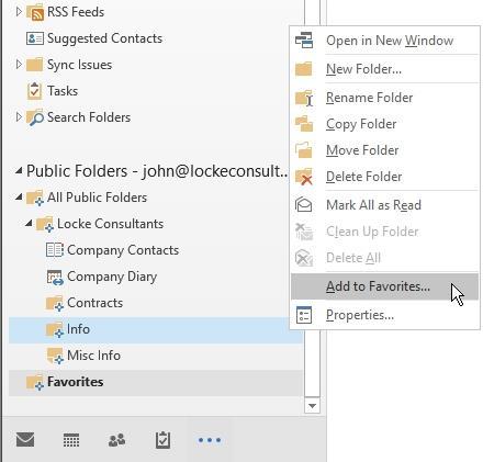 4 - Add the Public Folders you access often to Favorites If you re part of a group that uses Public Folders, it s