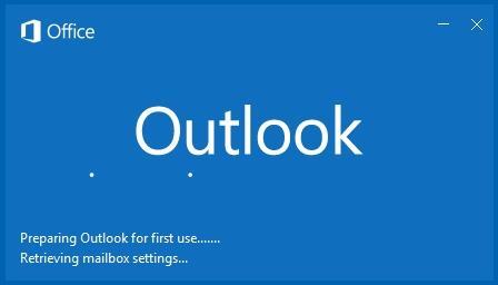 3 - Running Outlook for the First time Click on the Outlook icon to start the program.