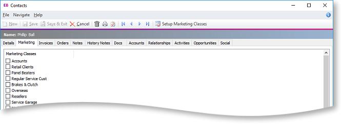 EXO Business CRM User Guide 4. Click Save. Opportunities tab. This tab is only displayed when functions from the Exo Business CRM module (see page 1) have been added to the Exo Business core.