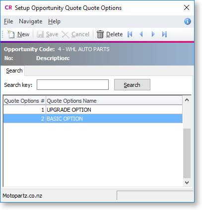 Move line up/down The quote lines can be reorder by selecting a line and using the or buttons to move it up or down. The arrangement of the quote lines is saved when the quote is saved.